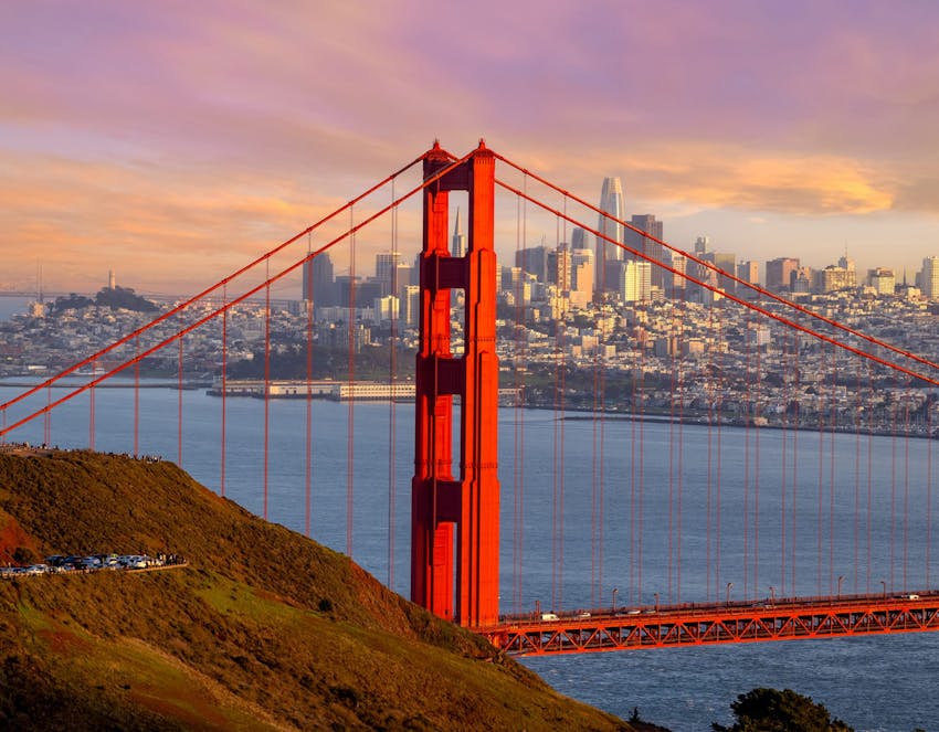 San Francisco bridge and city skyline