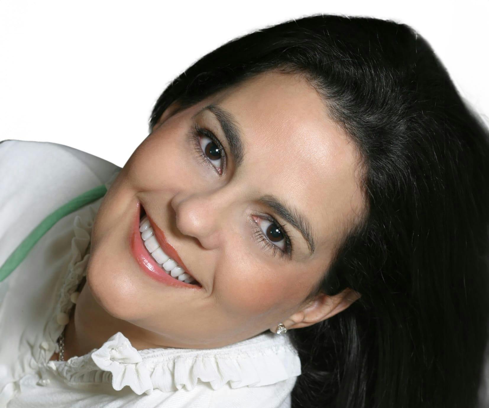 woman with long dark hair