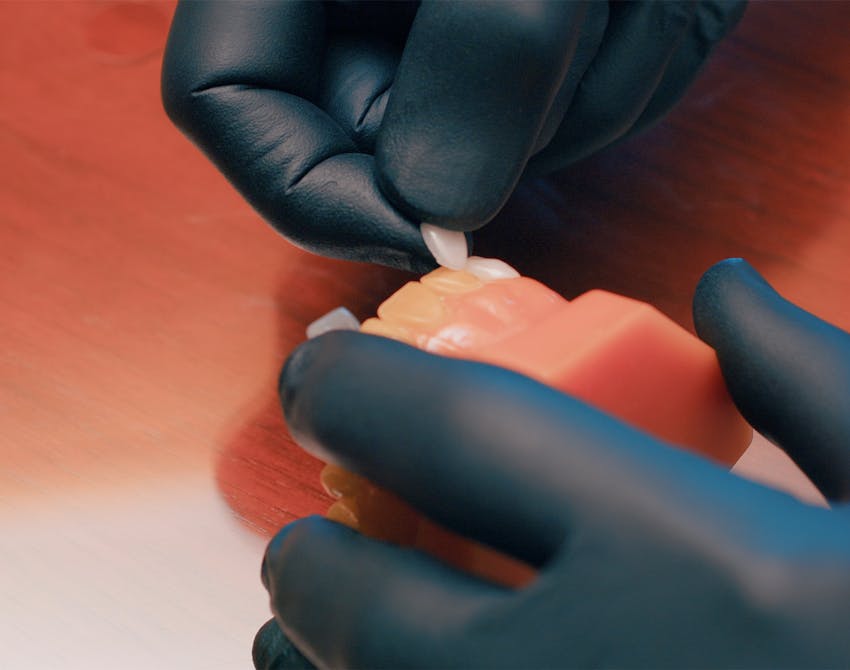 male patient having dental work done