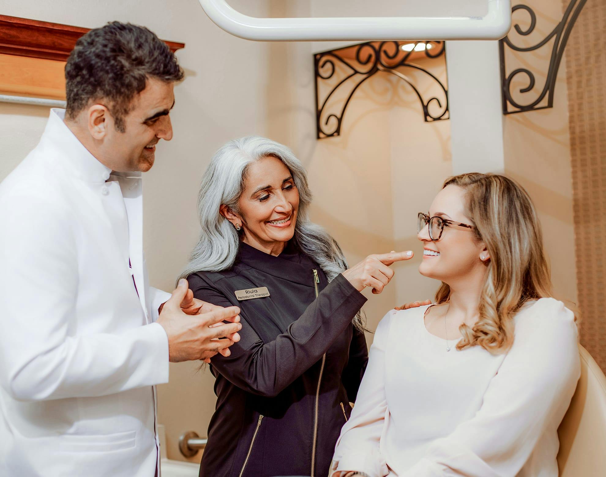 woman getting a dental procedure