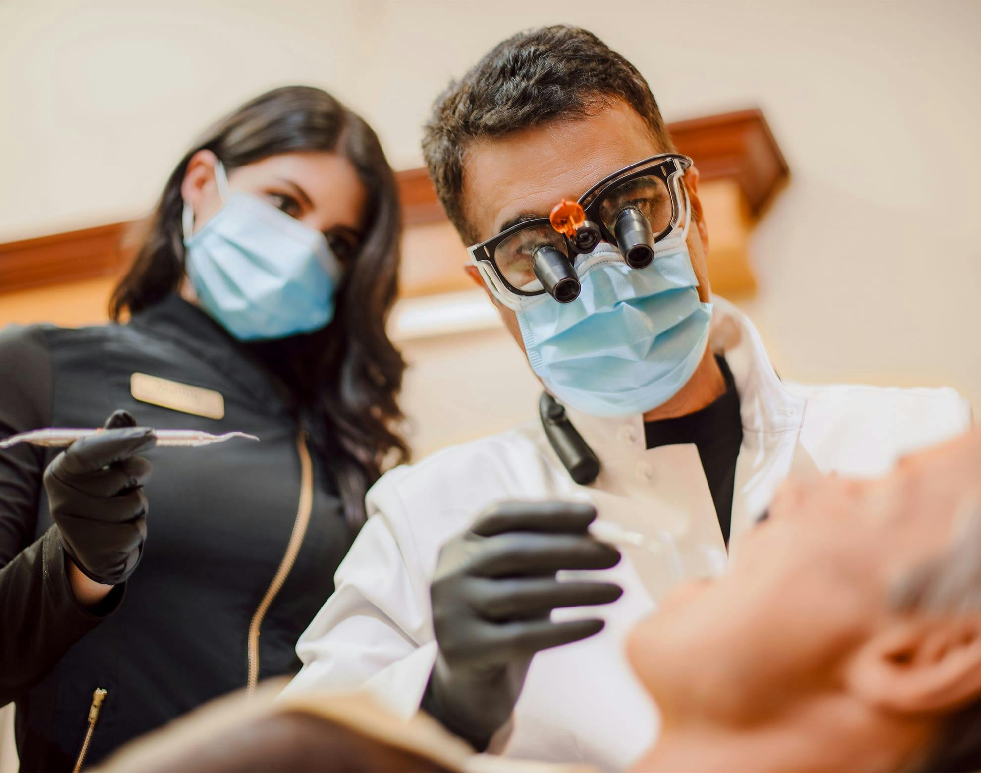 patient undergoing a dental exam