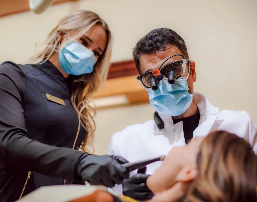 Dr. Sadati and a female patient