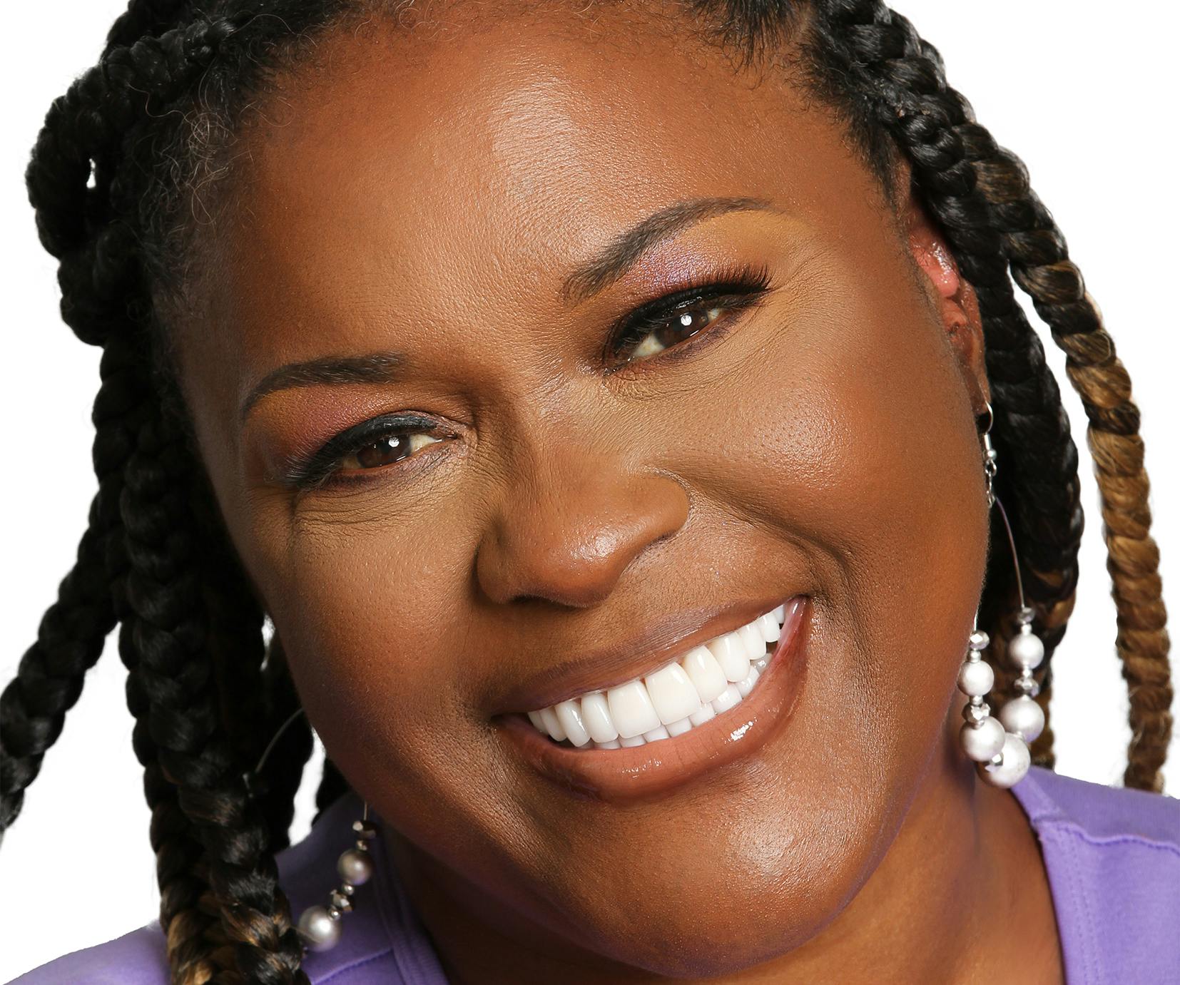 woman with long brown hair