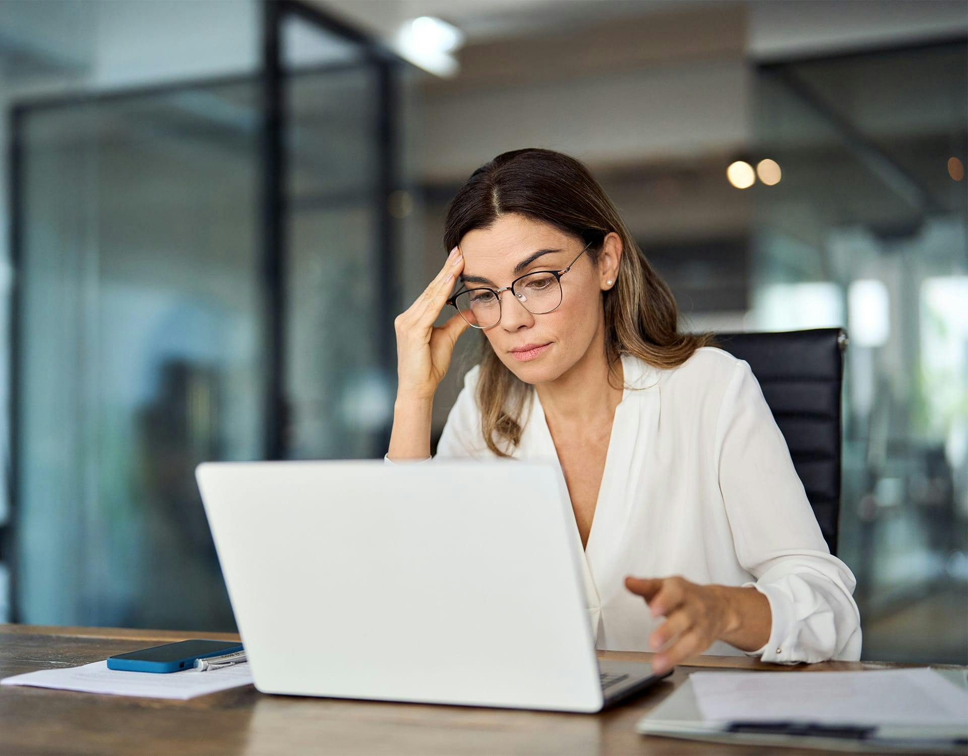 woman on a laptop