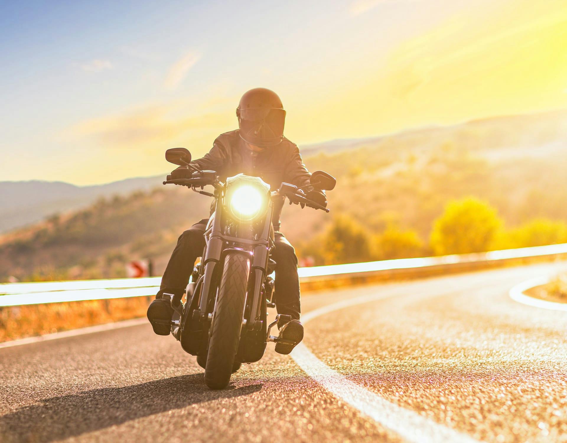 Motorcycle driving on the road