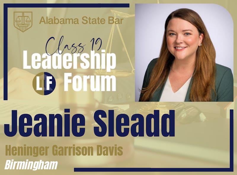 Jeanie Sleadd Alabama State Bar Leadership Forum