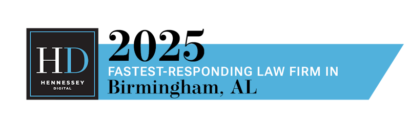 Hennessey Digital 2025 Fastest-Responding Law Firm Award Badge Birmingham