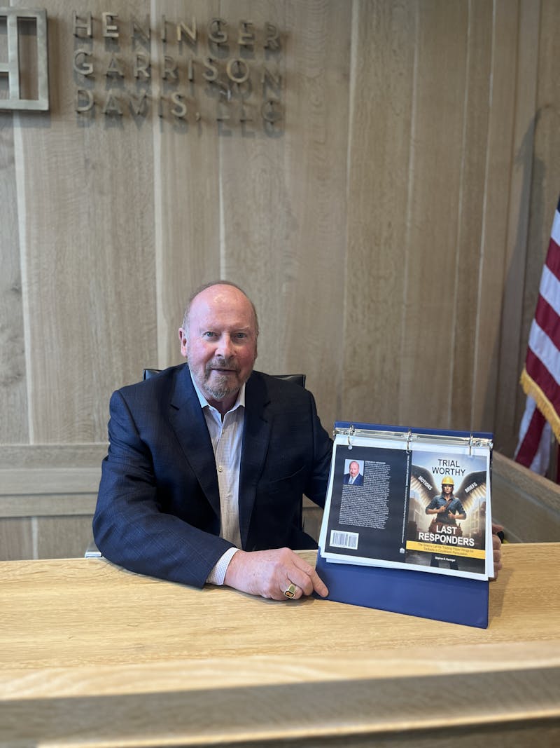 Steve Heninger with his new book