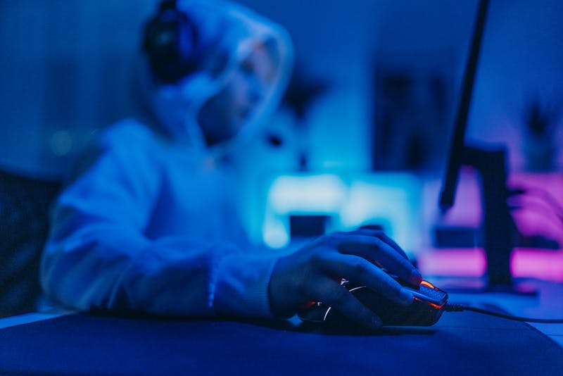 A child playing on computer
