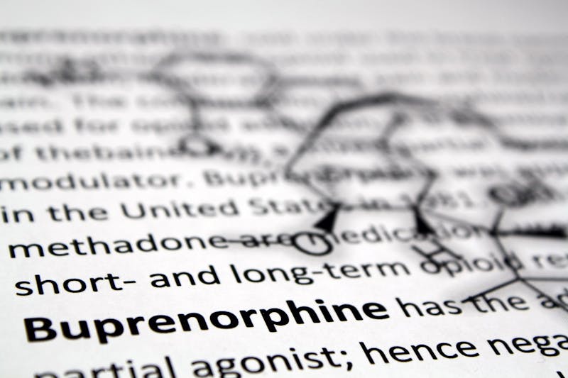Buprenorphine listed on a page
