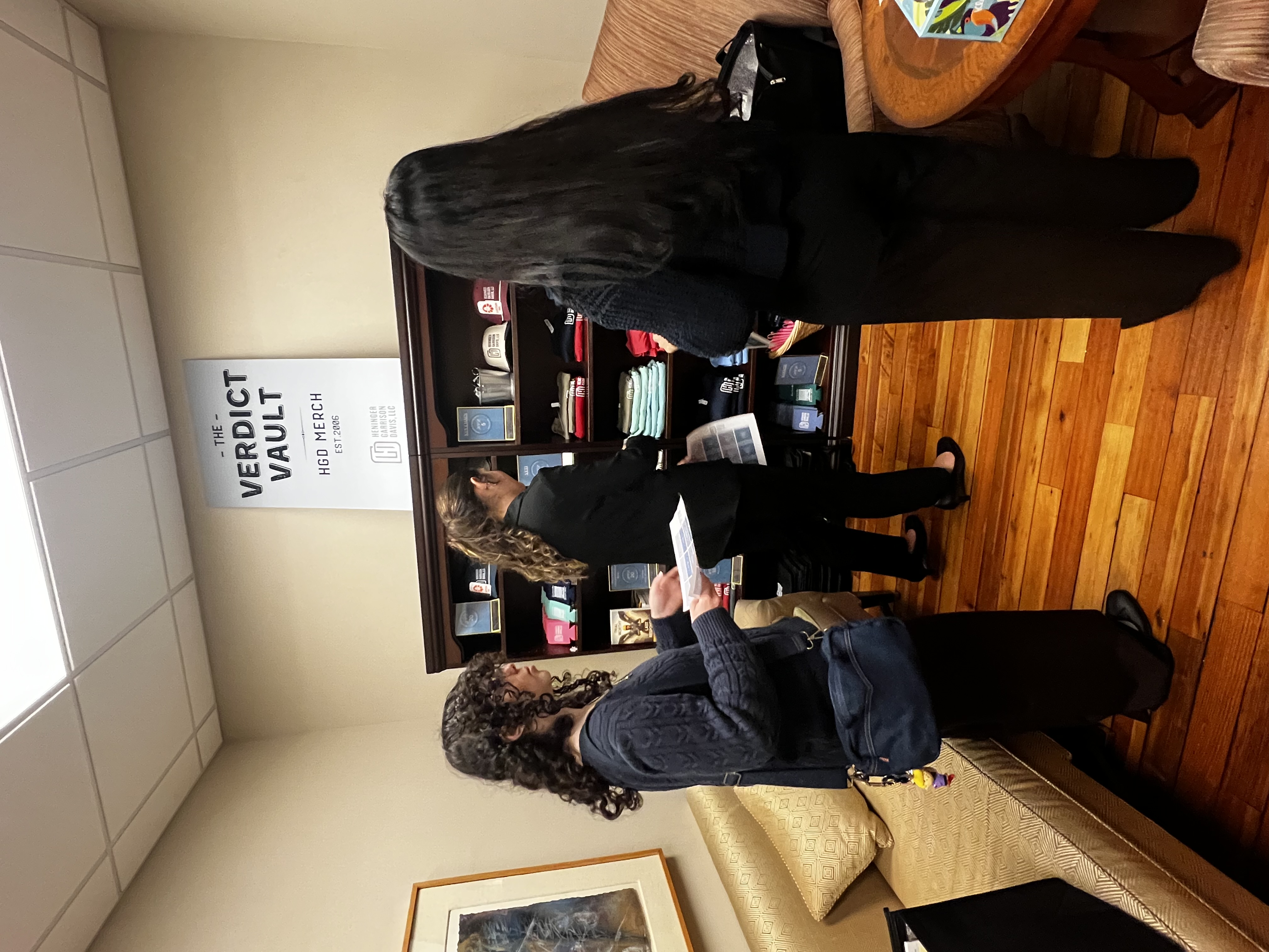 Students doing scavenger hunt at HGD