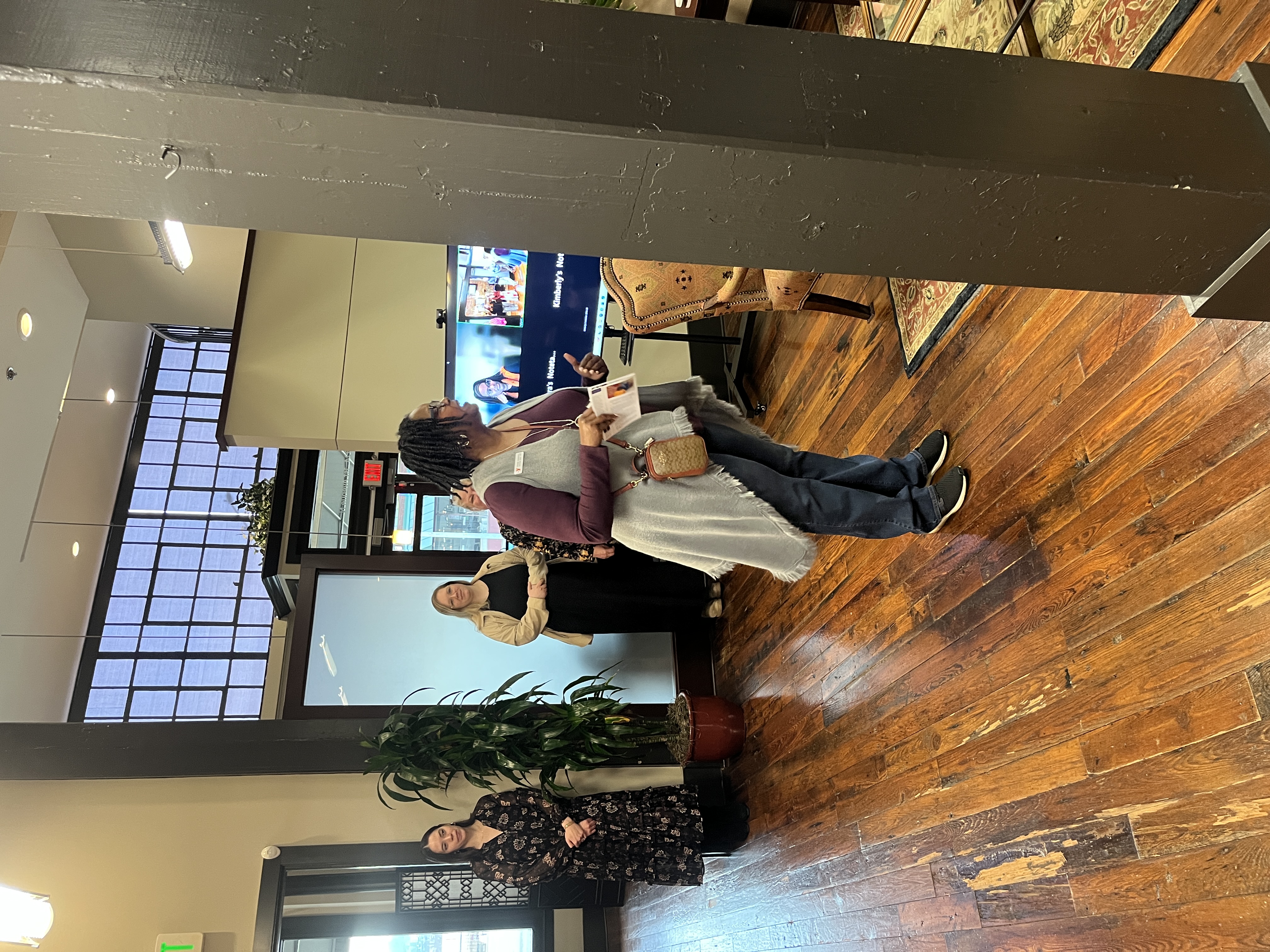 Terri Harvill talking to HGD staff