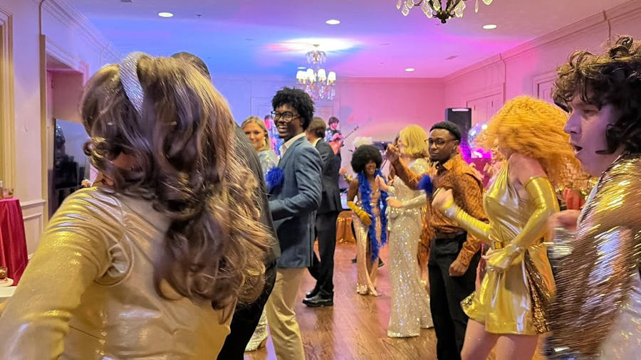 People dancing at event