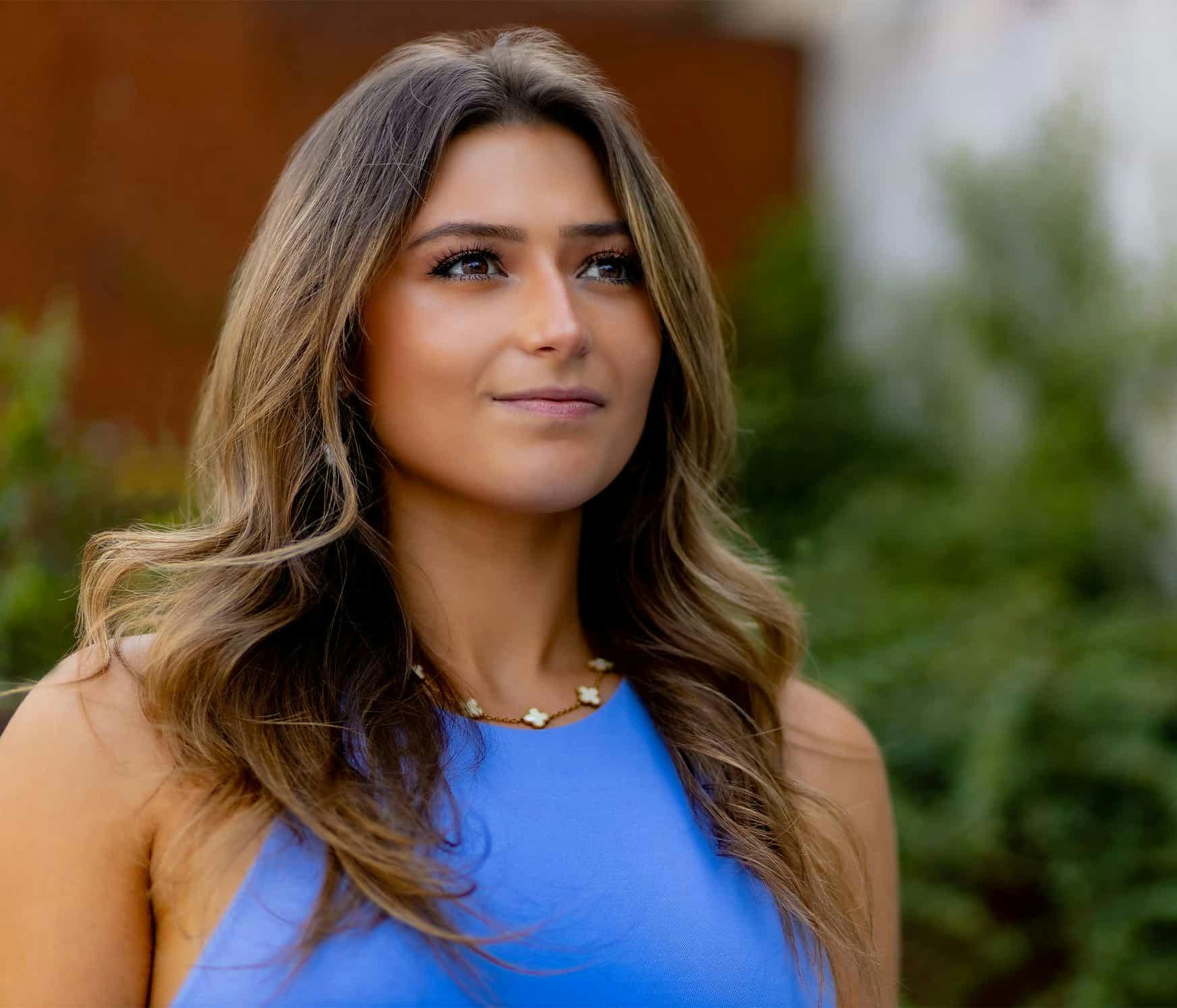 woman smiling