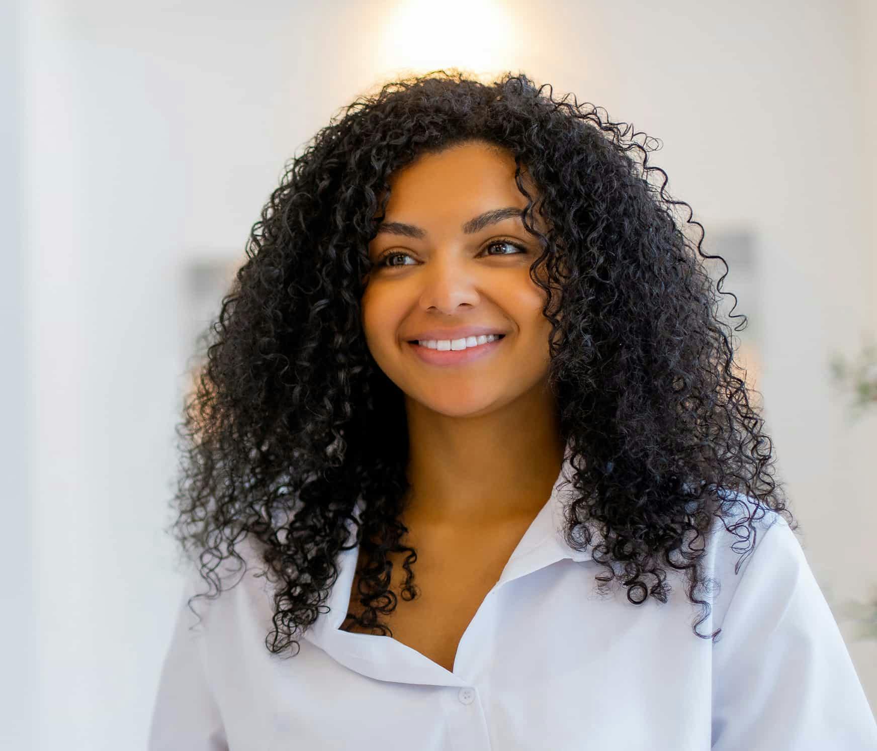 woman smiling