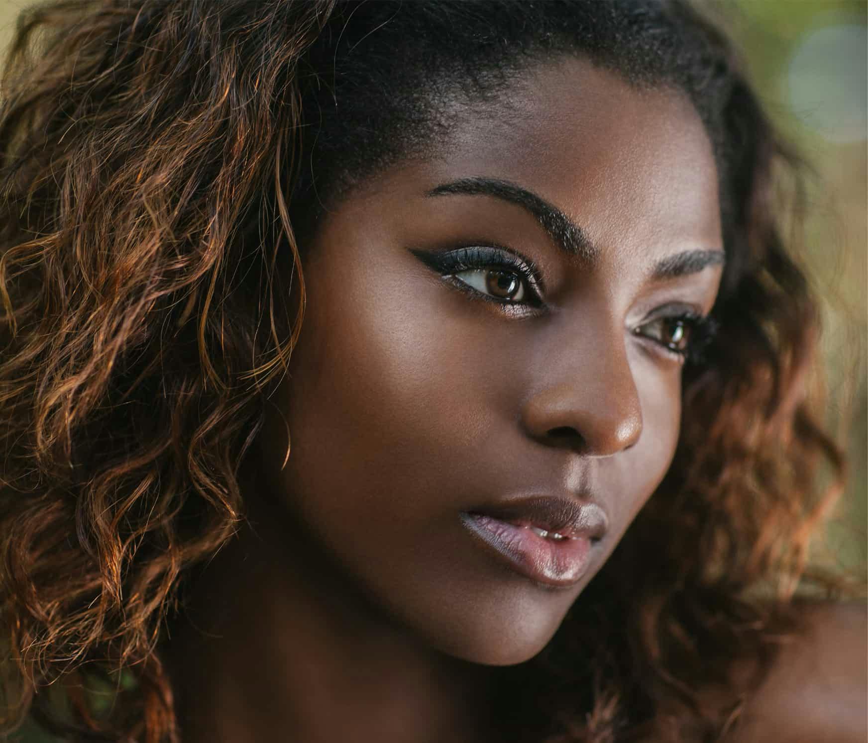 woman looking out