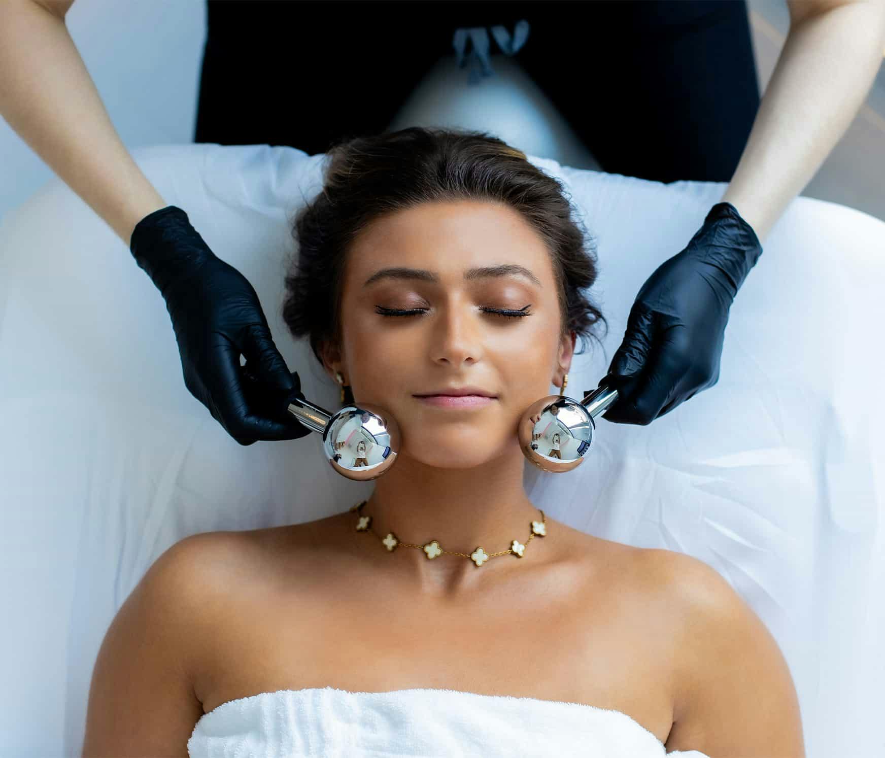 woman durind medspa treatment