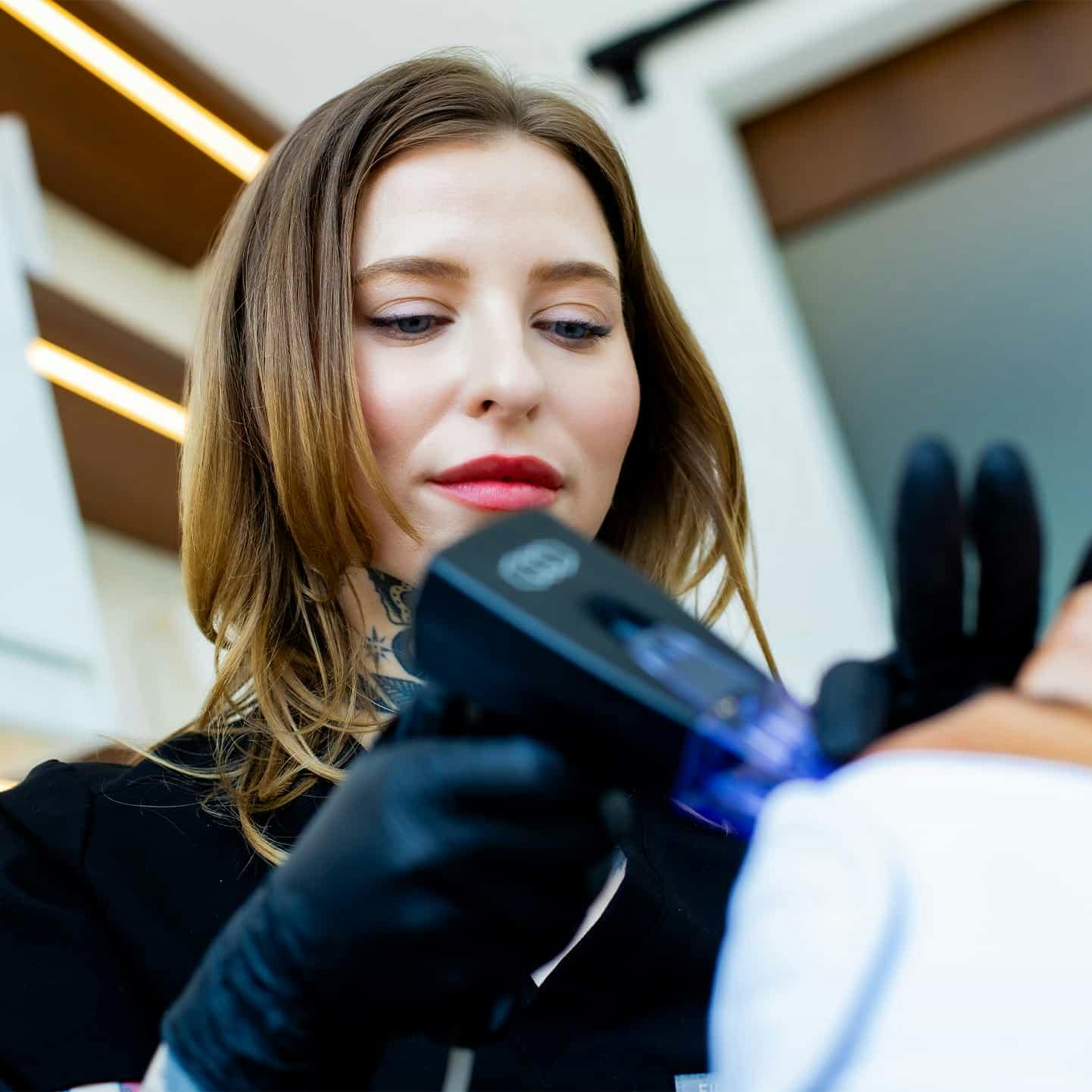 Doctor during treatment