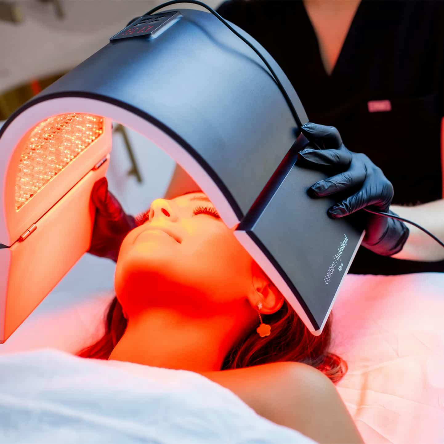 Woman during treatment