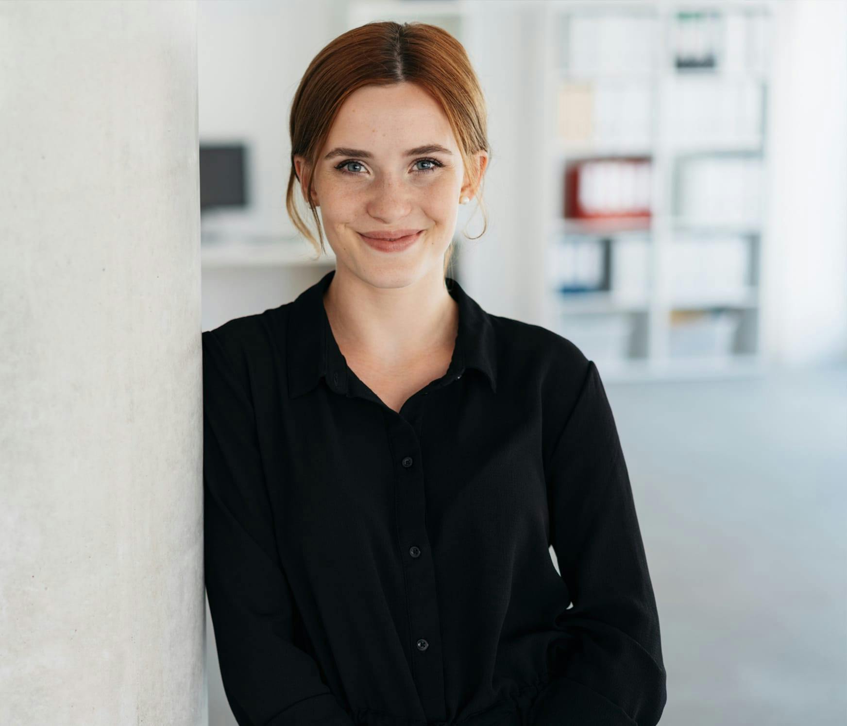 Woman smiling