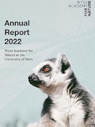 Title page of Annual Report 2022 with lemur
