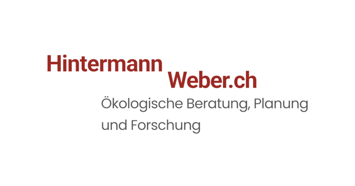 Logo Hintermann & Weber. Ökologische Beratung, Planung und Forschung.