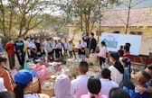 School children in Nam Tien, Laos in a waste management workshop supported by our partner, the Northern Agriculture and Forestry College Luang Prabang.