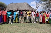 Women’s group representatives and partners at Ol Gaboli, where a community mandate supports women-led management of the pilot site.