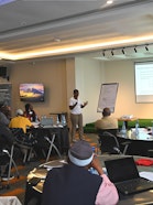 Participants take part in a group-work session during the co-creation workshop on sustainable pastoralism in Nanyuki, Kenya.