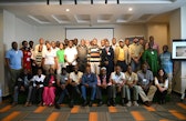 Participants of the co-creation workshop on sustainable pastoralism gather for a group photo in Nanyuki, Kenya