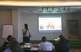 Dr. Benson Okita-Ouma welcomes participants to the co-creation workshop on sustainable pastoralism in Nanyuki, Kenya.
