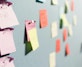 Post-its On a board