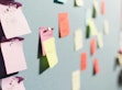 Post-its On a board