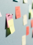 Post-its On a board