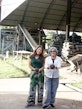 Rosa Chávez & Diana Miranda holding Amazon nuts. Tambopata, Madre de Dios.