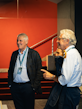 Christian Leumann and Prof. Dr. Thomas Stocker at the Wyss Academy's Beyond5 event, Kursaal Bern.