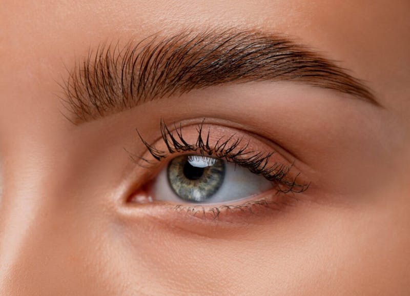 A close-up of a woman's eye