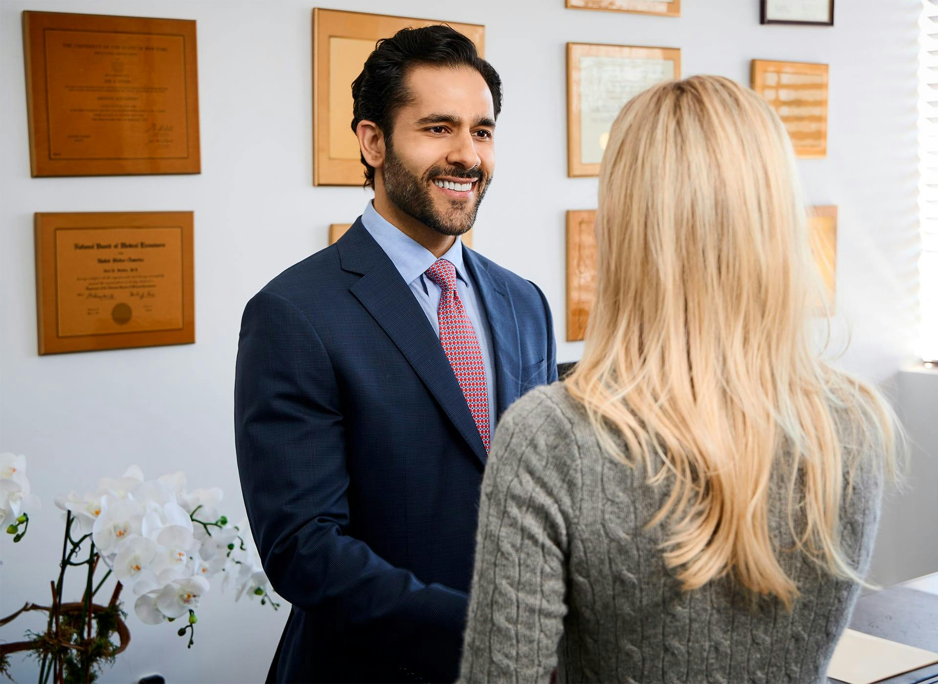 Dr. Sean Alemi with client