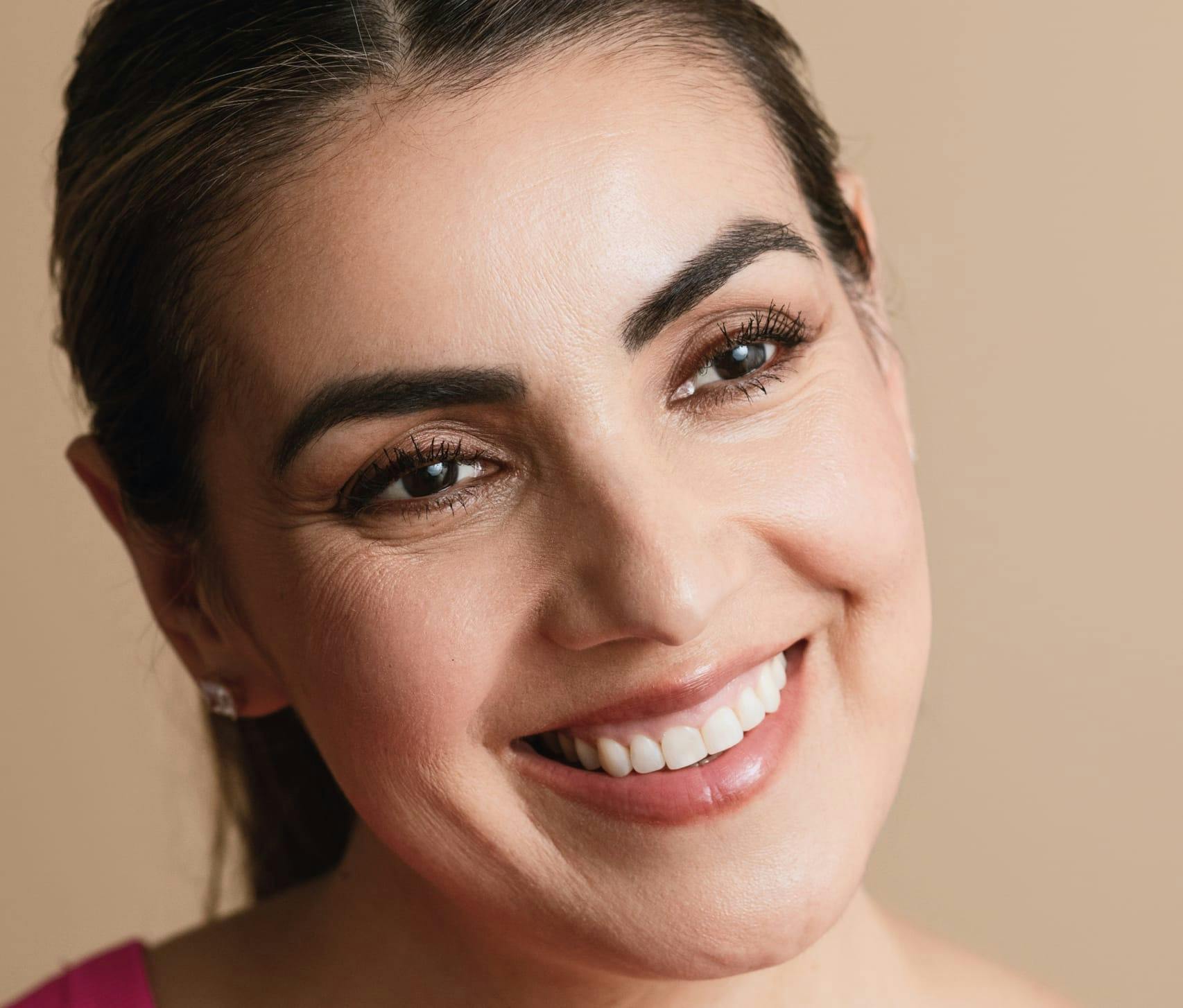 Close-up of a woman smiling