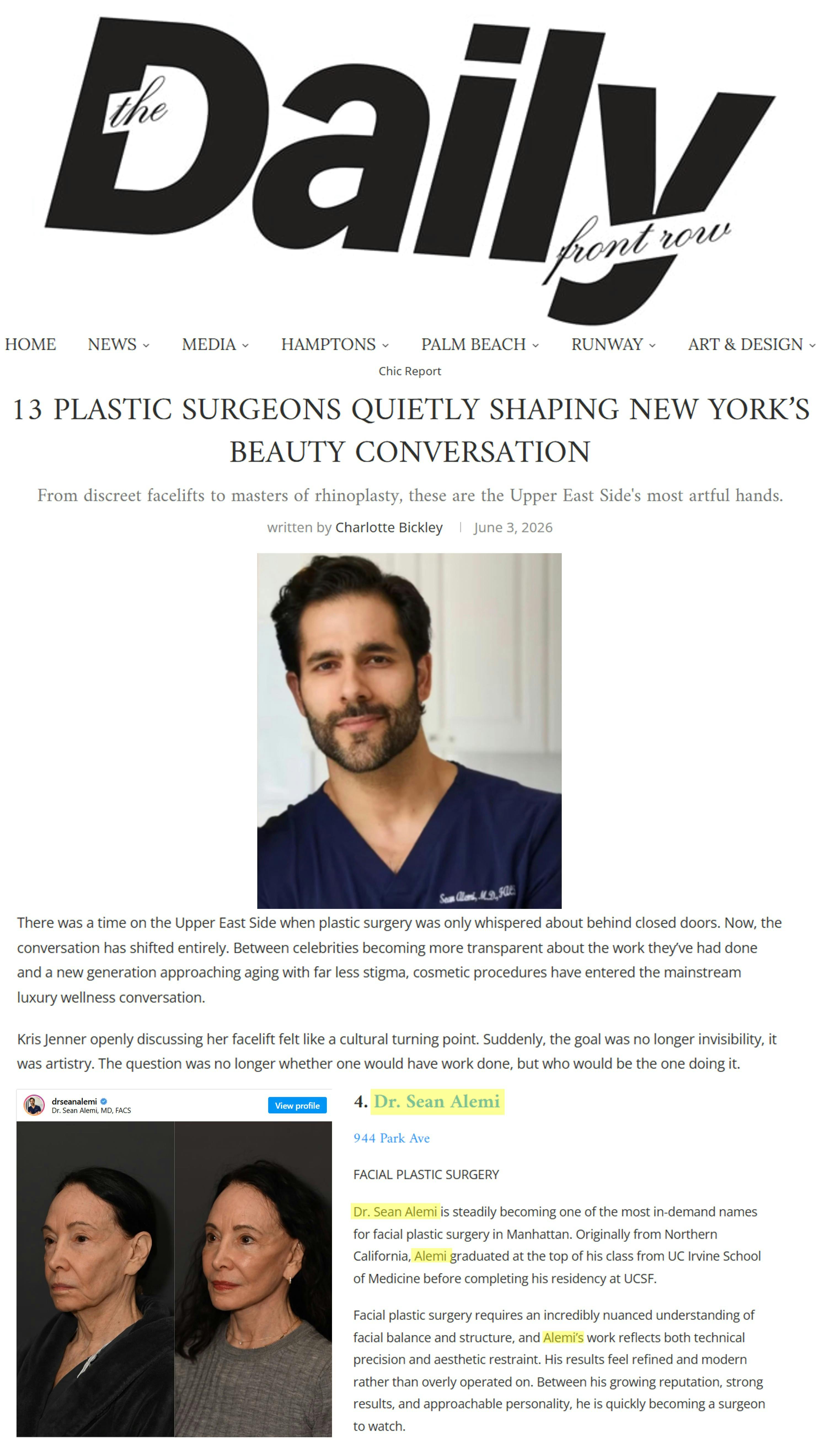 13 Plastic Surgeons Quietly Shaping New York’s Beauty Conversation