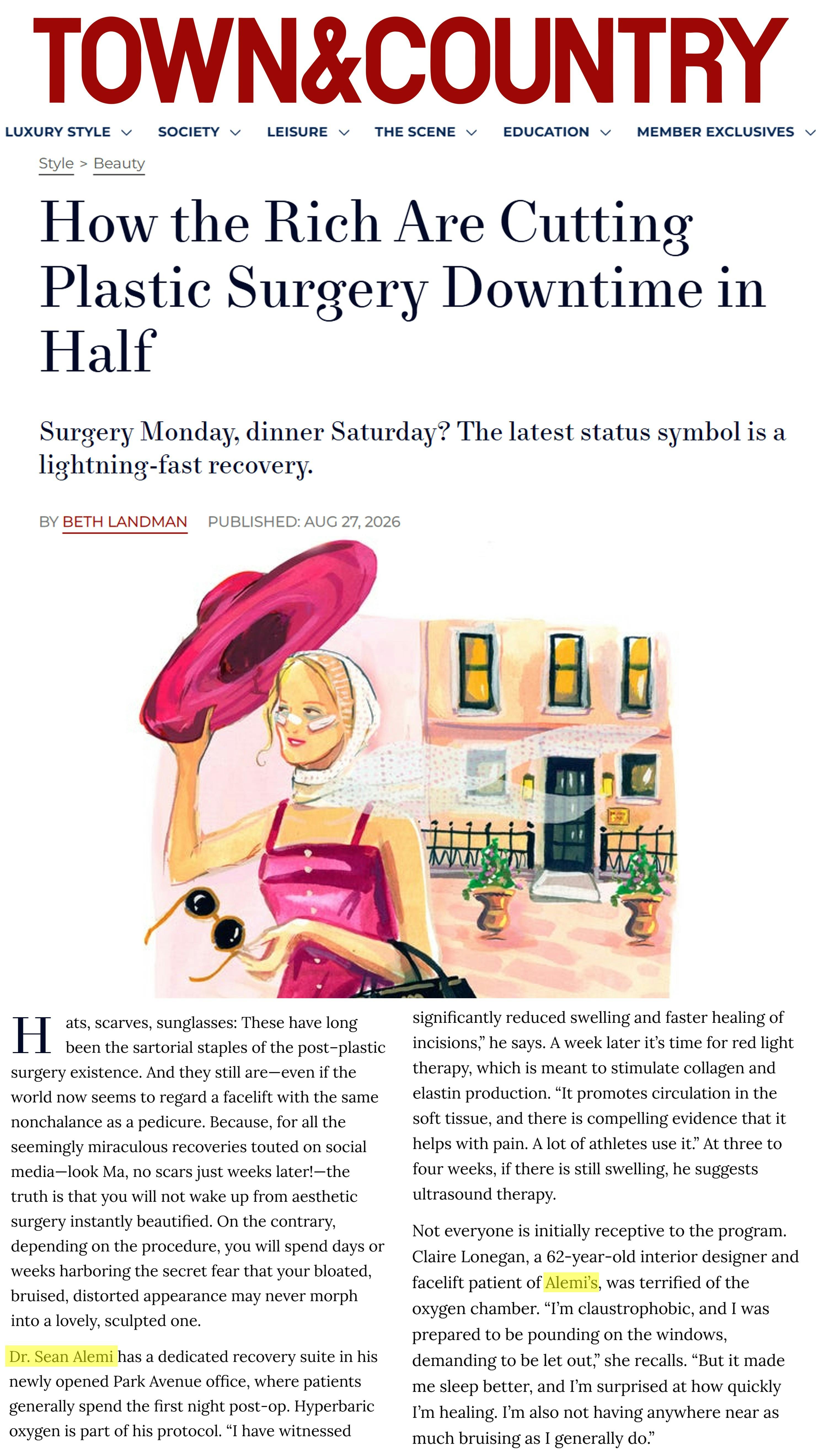 How the Rich Are Cutting Plastic Surgery Downtime in Half