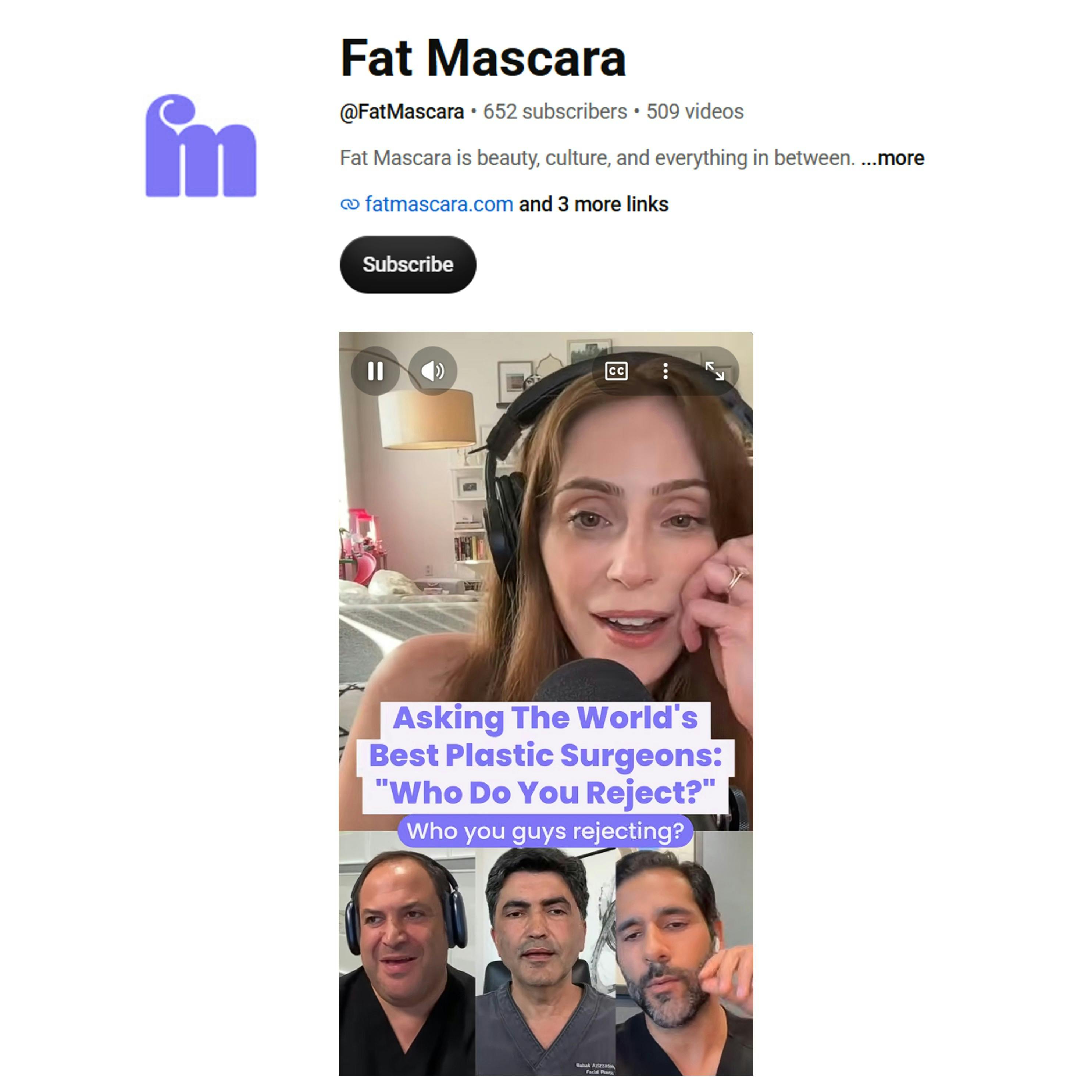 Fat Mascara (@fatmascara) YouTube
