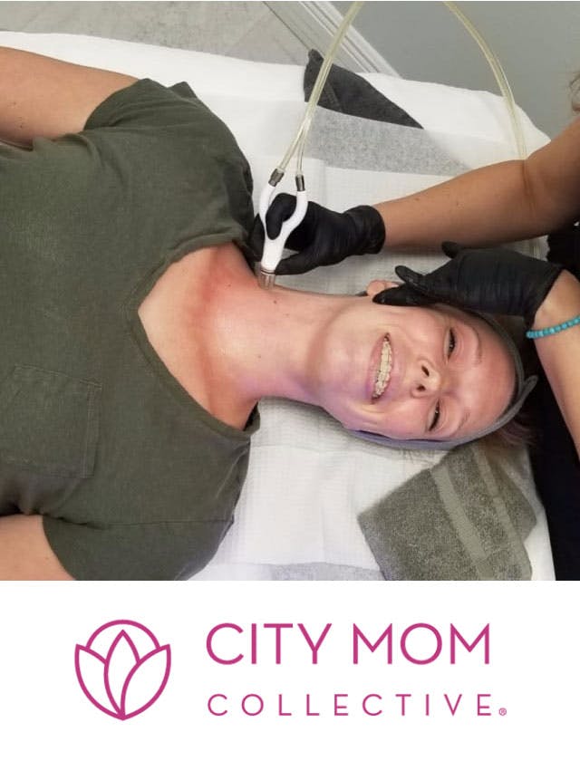 woman getting a skin treatment