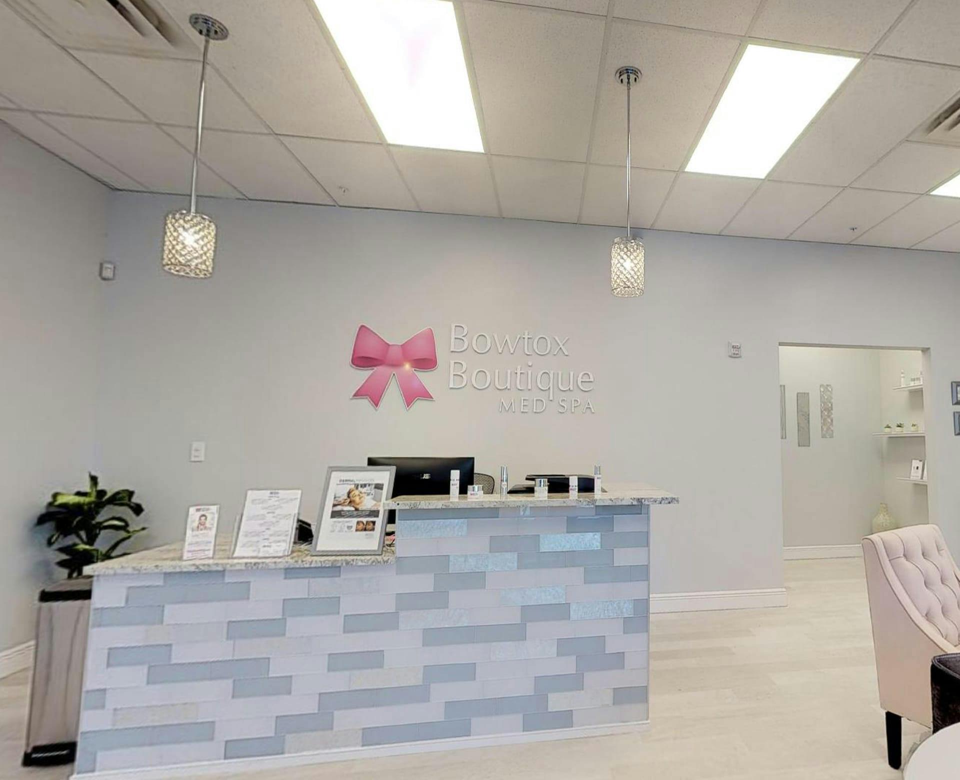 front desk at Bowtique Med Spa