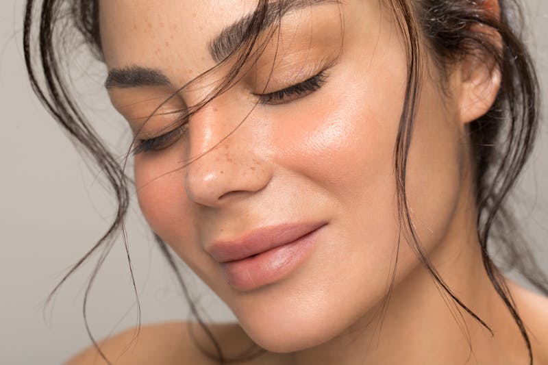 woman with clear skin