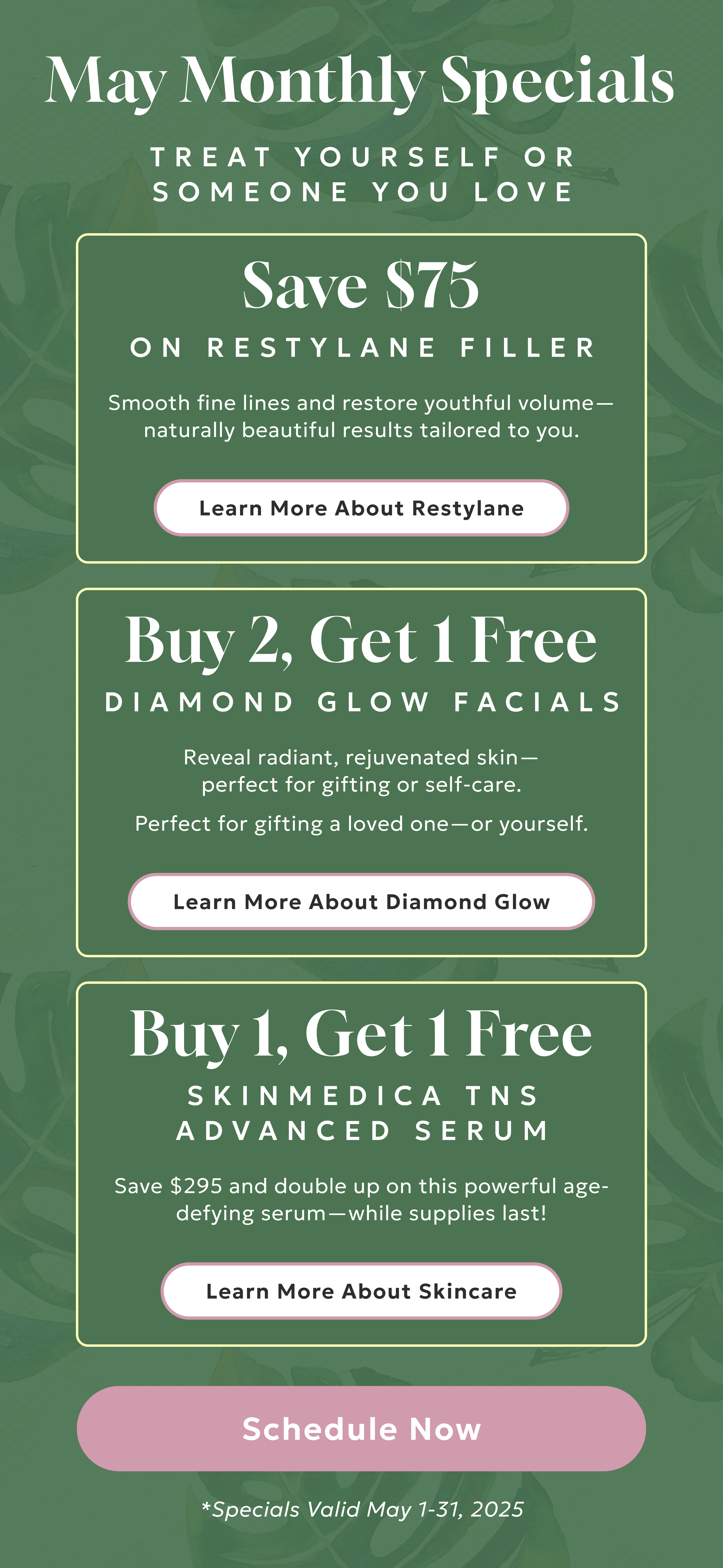 May Monthly Specials flyer