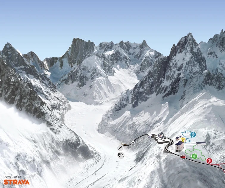 Montenvers - Mer de Glace map