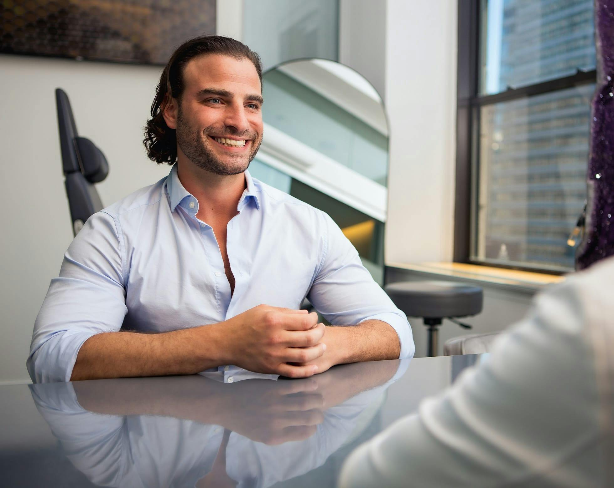 Man smiling