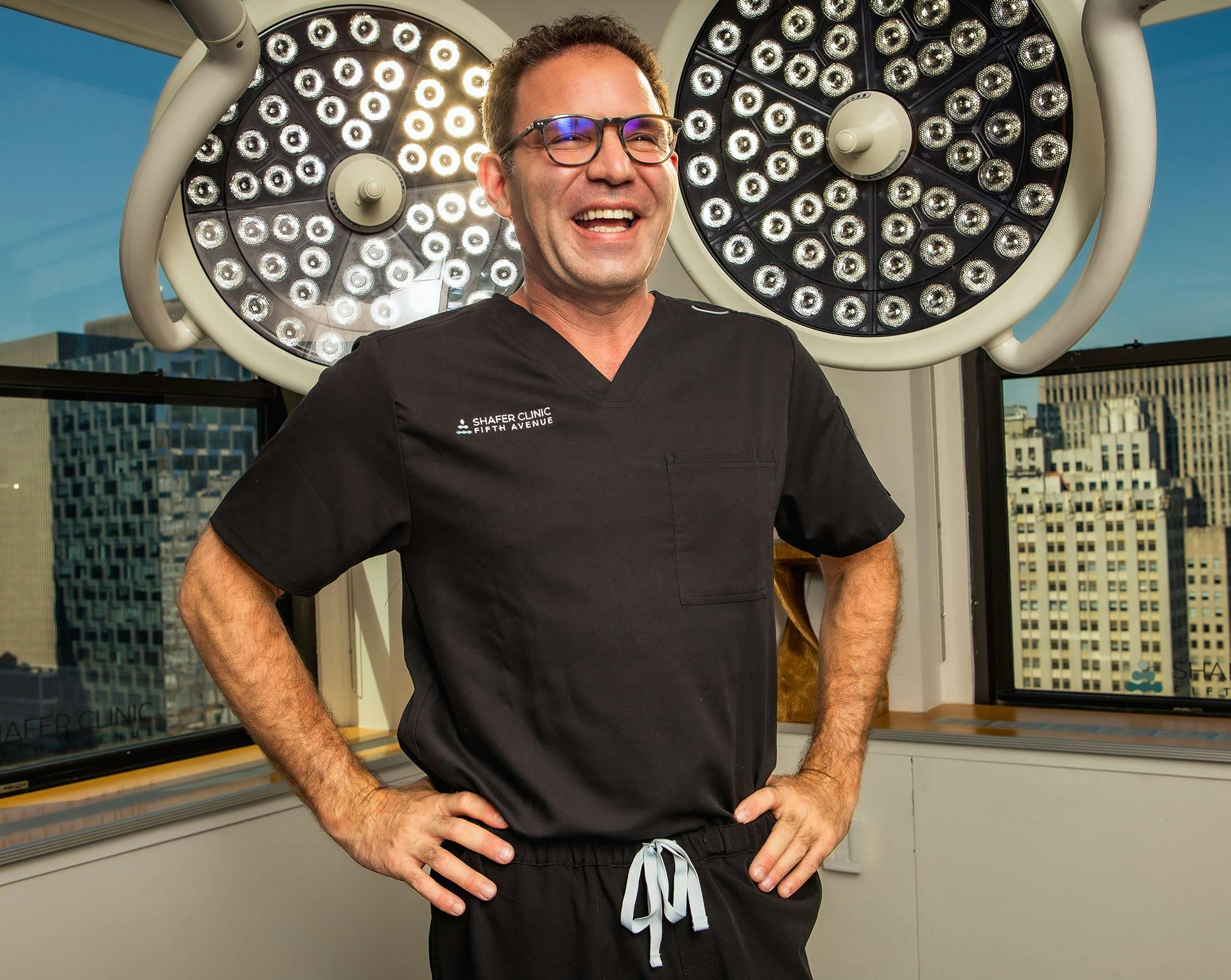 Doctor laughing