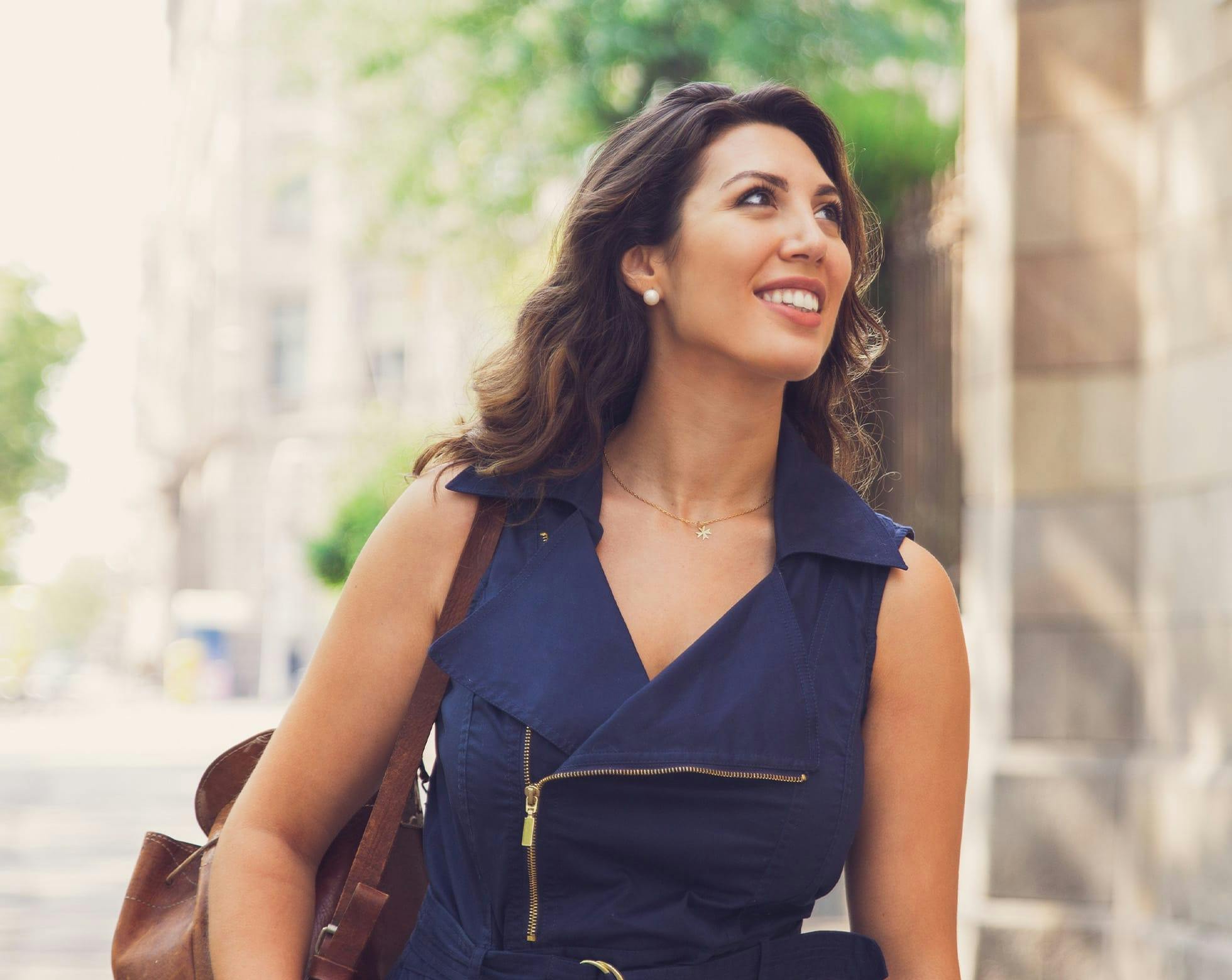 Woman smiling